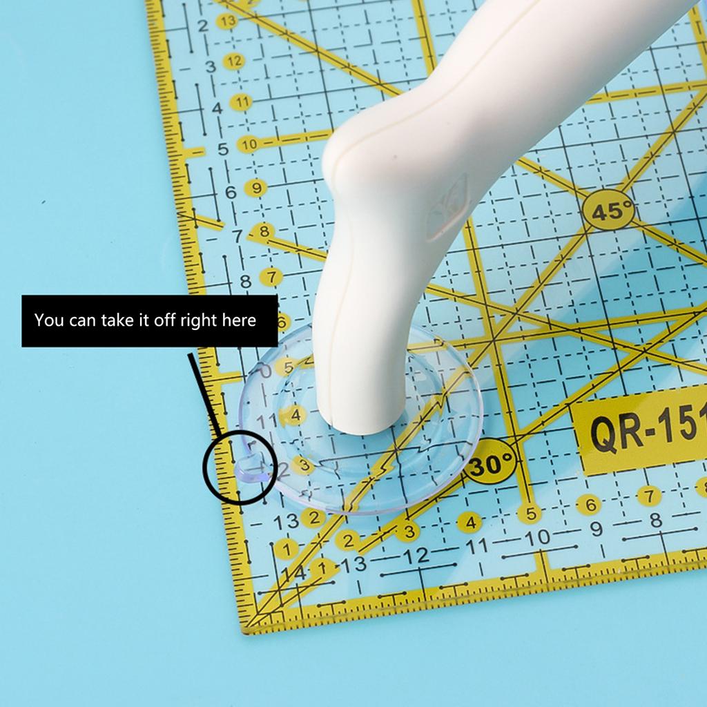 Ручка линейки для квилтинга с присосками Ручка линейки Ручка швейной линейки Линейка для квилтинга с двойными присосками