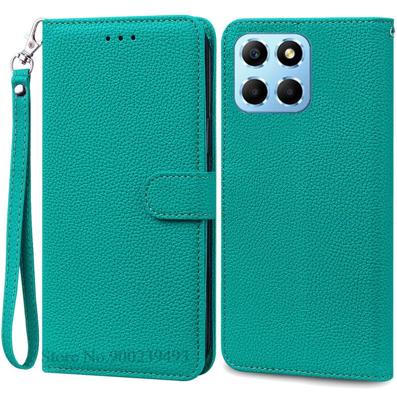 For Honor X6 Case Huawei Honor X6 2022 Cover Silicone Wallet Flip Leather Case For Honor X6 VNE-LX1 VNE-LX2 Phone Case Fundas