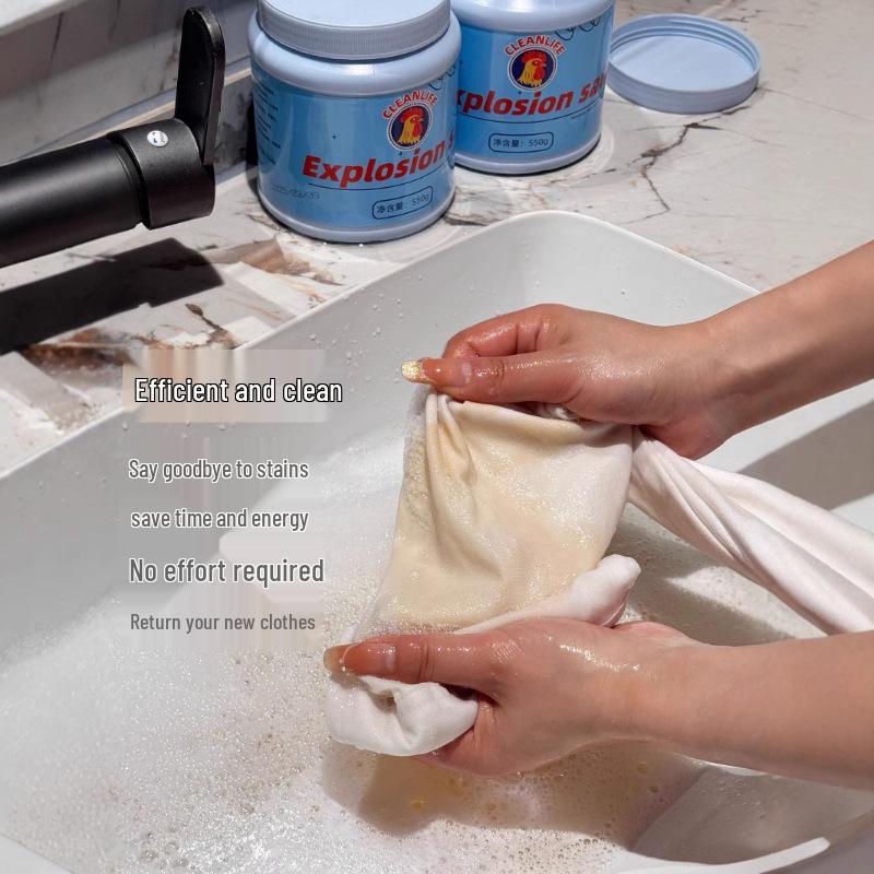 Taojing 550g Rooster Explosion Laundry Detergent & Bleach - Shoe Cleaner, Stain Remover, Whitening & Color Protector.