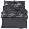 Black Bed Linen Set 200x200 cm Cotton