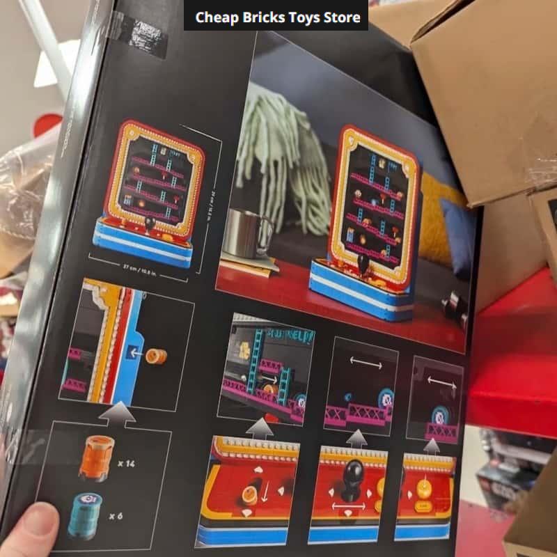 Bricks Building Blocks Compatible Christmas Gifts for Adults Toy Retro Arcade Cabinet 1371pcs Vintage Game Console Display Model