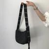 Повседневные сумки на плечо для женщин, черная водонепроницаемая нейлоновая сумка через плечо, крутая сумка для девочек под мышками, кошелек