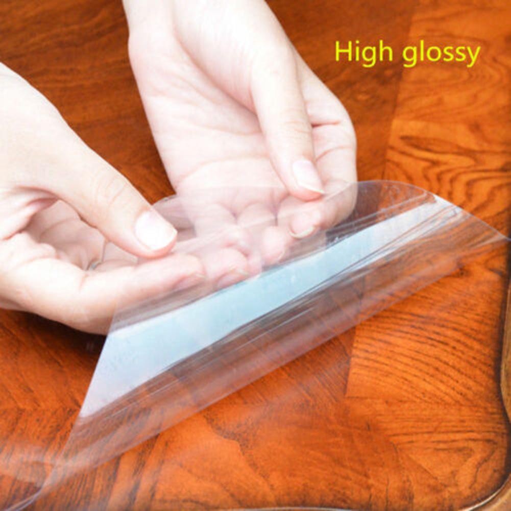 30*100cm Furniture Protective Film Clear Anti-scratch Desktop Stickers Removable High Temperature Resistant Desk Pad Home Use