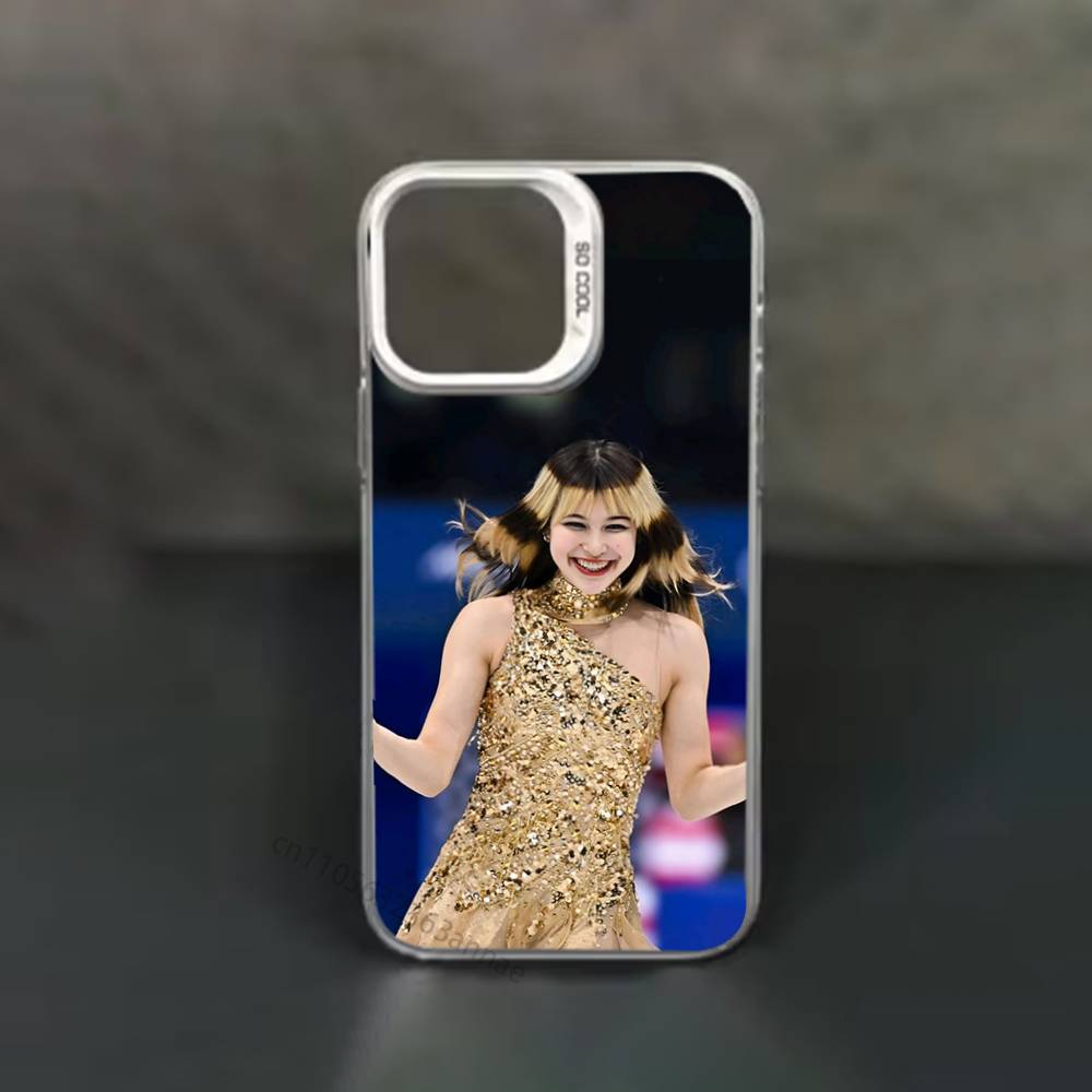 A-Алиса Лю Золотой 2026 Чехол для телефона для катания на коньках для iPhone 17 11 12 Pro Max Plus Mini Air SE 16e 14 15 16 13 Мягкий чехол