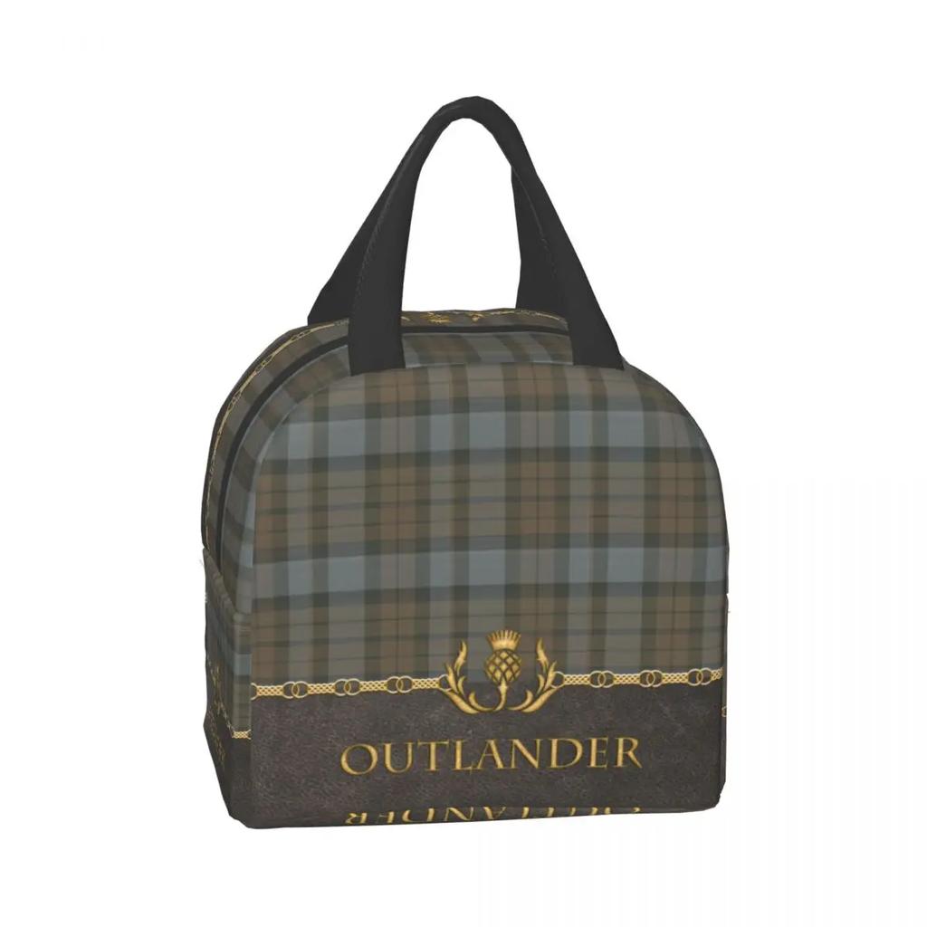 Роскошная сумка для обеда Outlander Tartan, портативная клетчатая термосумка-холодильник, пищевая изолированная коробка для обеда для детей, школьные сумки для пикника