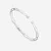 S999 Чистый Серебристый Гладкий Открытый Бамбуковый Серебряный Браслет Простой и Универсальный Серебряный Браслет для ног для девочек и Подарки для пожилых людей