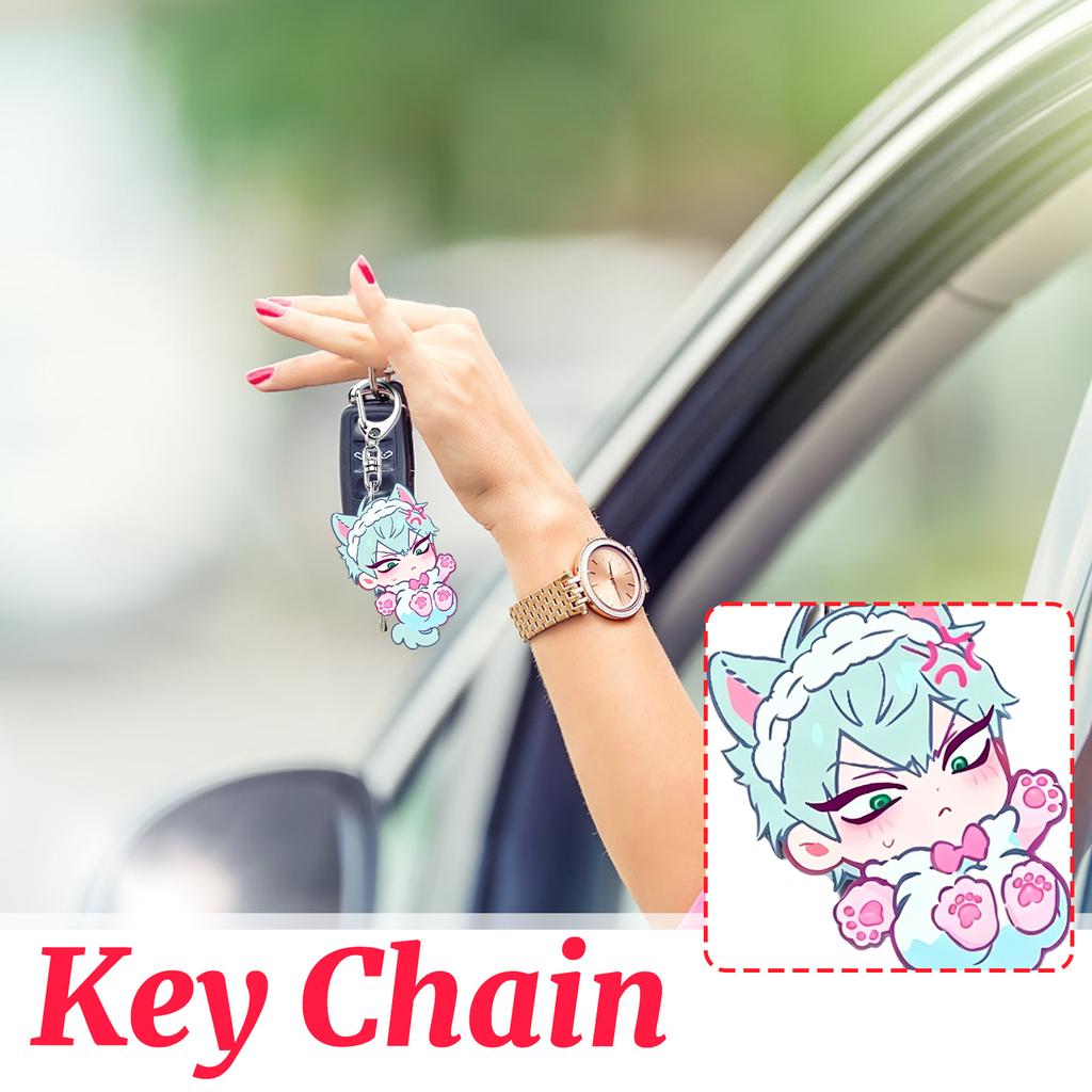 Anime Peripheral Acrylic Keychain Pendant, Cute Student Anime Backpack Pendant