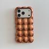 3D Блоки Решетка Мягкий ТПУ Чехол Для Телефона Для iPhone 17 14 13 12 15 16 Pro Max 11 Яичные Пирожные Однотонный Ударопрочный Защитный Чехол