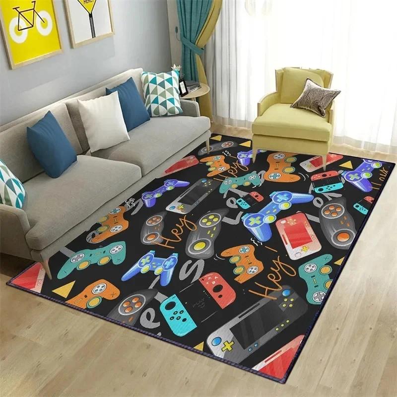 Игровые ковры для спальни, игровой комнаты, для мальчиков-подростков, с геймпадом, ковер, коврик для ванной, кухни, гостиной, напольный коврик, домашний декор, нескользящий придверный коврик