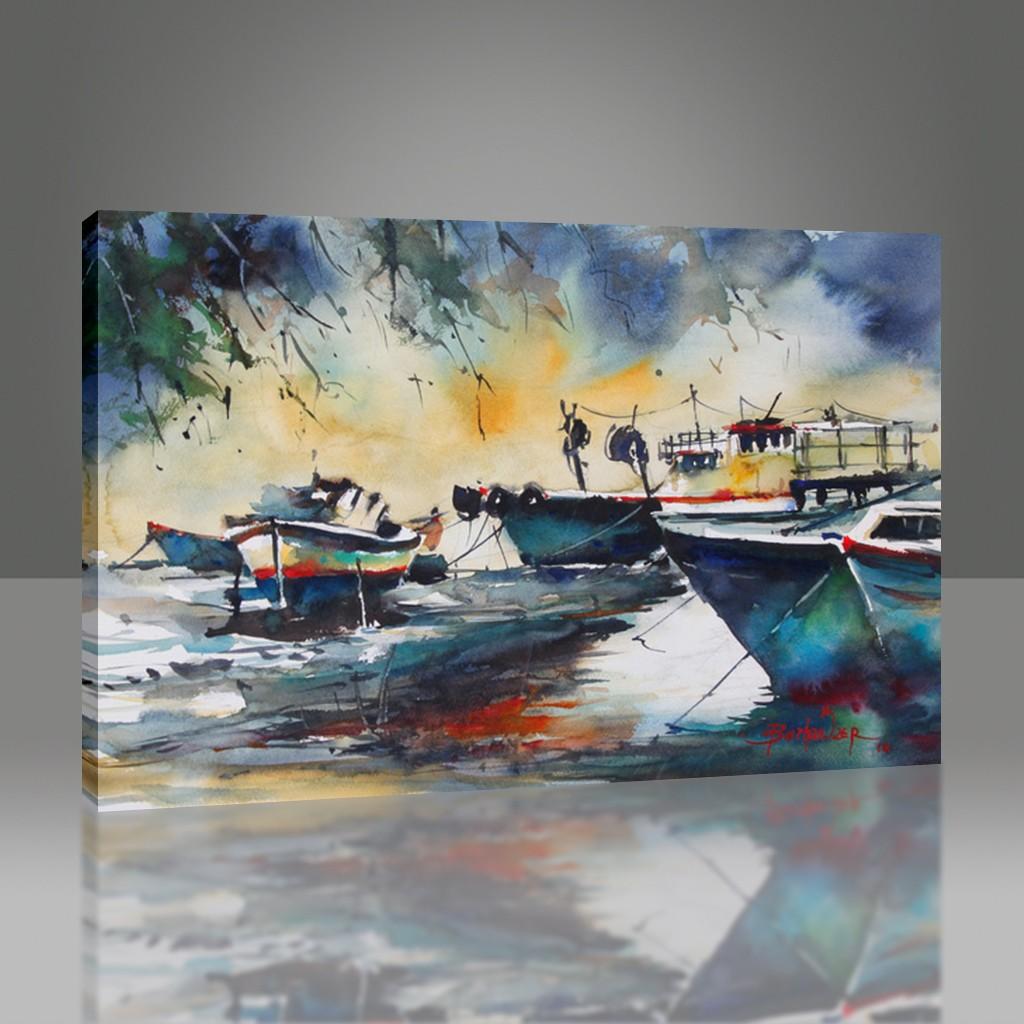 Suluboya Tekneler Tablo