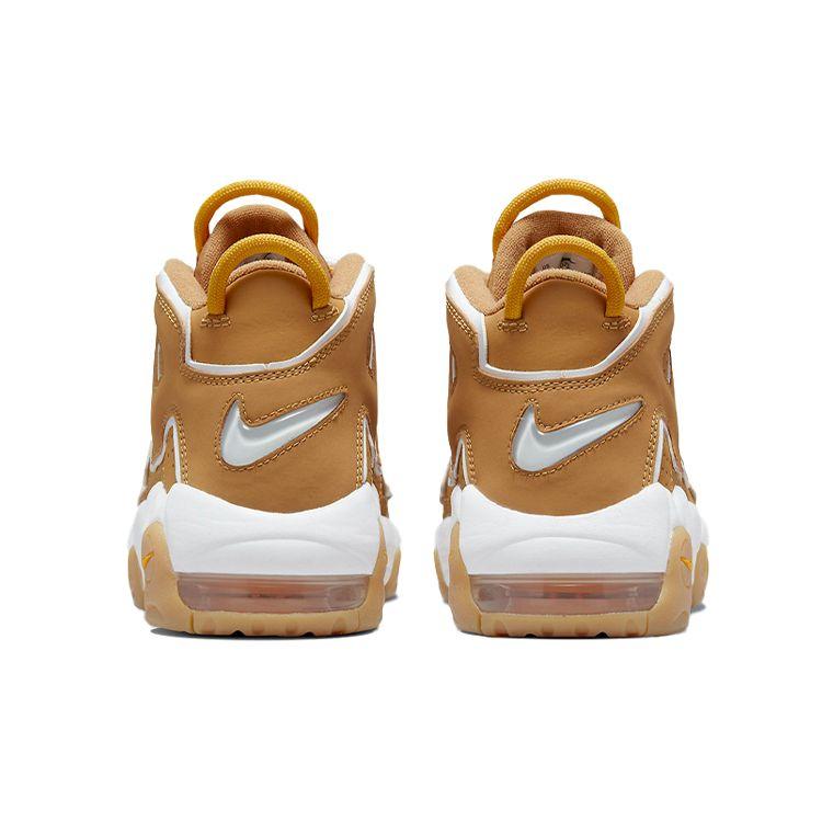 Nike Кроссовки Nike Air More Uptempo GS Wheat для детей, коричневые, с подошвой цвета пыльцы и светло-коричневой, DQ4713-700
