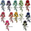 Embroidered Patches Floral Long String Flowers Embroidery Patches Iron On Patch Clothes Sticker