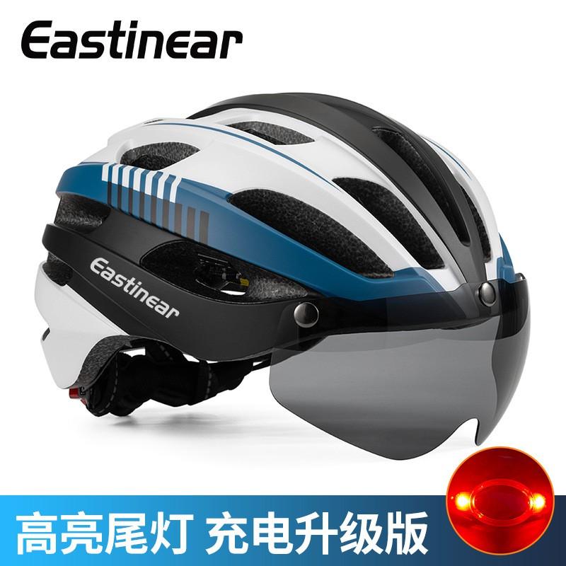 Magnetic Snap-on Visor Integrated Cycling Helmet Adults Half Shell Bike With USB Charging Taillight PCEPS All Season