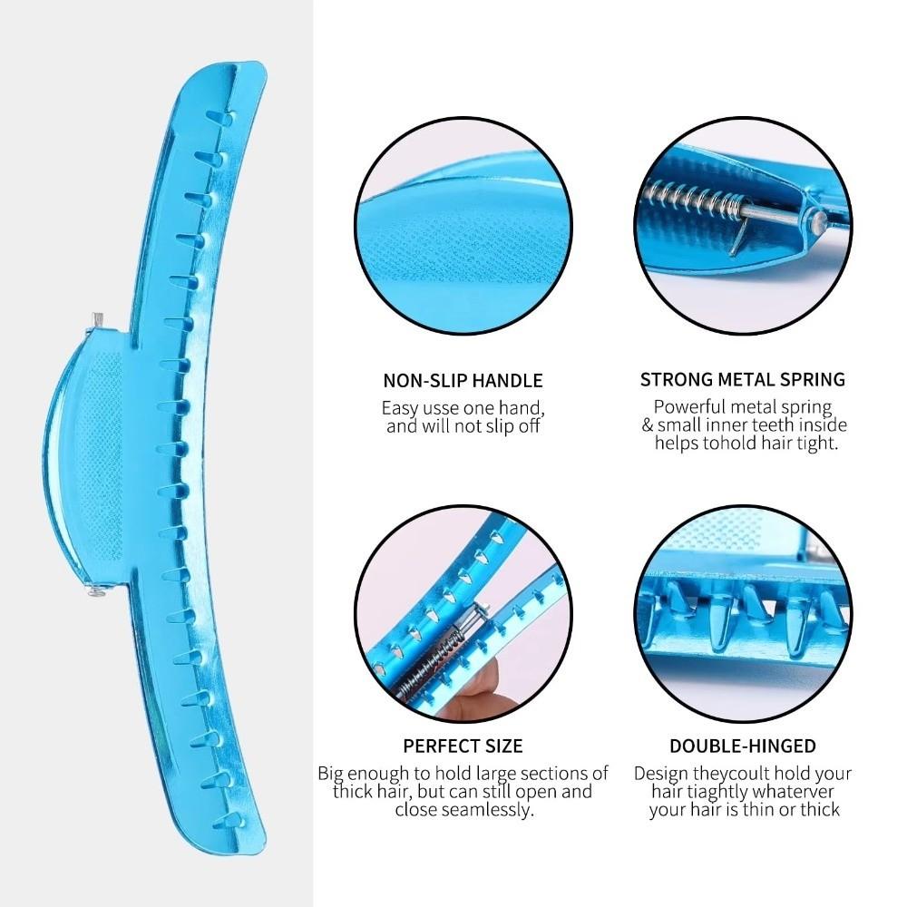6Pcs Aluminum Alloy Wave Hair Clips Lightweight Hair Fixed Hairclips  Salon Use