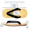 Edoten Geta Made in Yellow Tatami Black Size L Sandals, Japan, Mat, Straps, Double-Ply Sole,