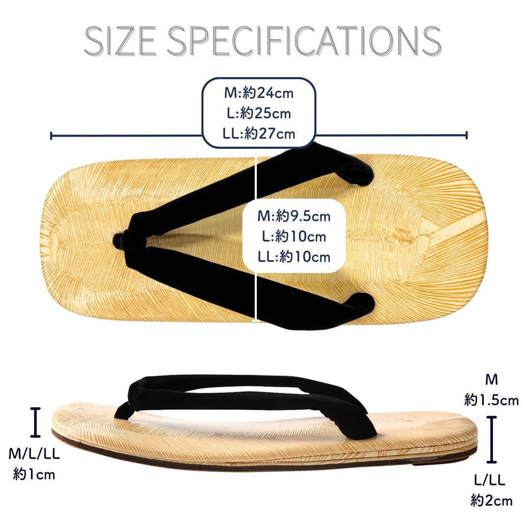 Edoten Geta Made in Yellow Tatami Black Size L Sandals, Japan, Mat, Straps, Double-Ply Sole,