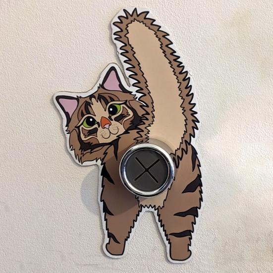 2 шт. милый держатель для ключей, клейкие крючки, прочные, выдерживающие нагрузку, простая установка, забавный кошачий хвост