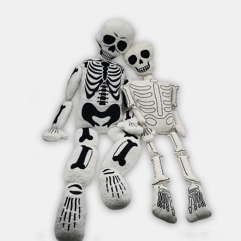 Funny Halloween Plush Toys Cute Skeleton Monster Ghost Skull Cartoon Horror Skull Fluffy Dolls Home Decoration Gifts