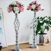 Hollow Design Metal Art Flowers Romantic Candle Holders Floral Display Rack Party Centerpiece
