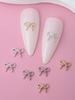 10pcs Bow Nail Charms 3D Alloy Ribbon Nail Art Decorations DIY Nail Gems Suitable For Girls And Ladies Nail Supplies