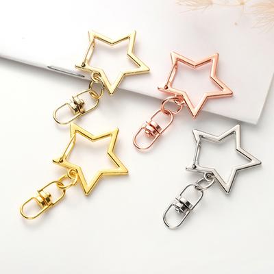10 шт. Крючки-клипсы DIY Однотонные для рукоделия Металлические пряжки для сумки Брелок Поворотные Многофункциональные В форме звезды Ручной работы Аксессуары