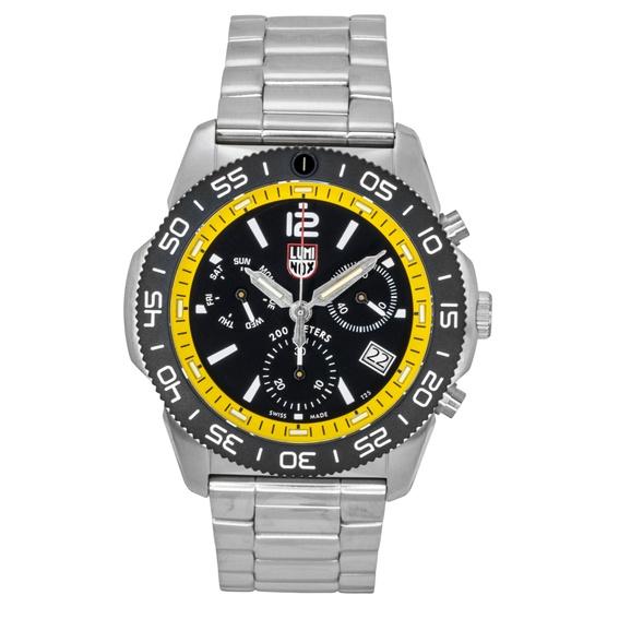 Luminox Мужские часы Pacific Diver Chronograph Нержавеющая сталь Черный циферблат Кварцевые Дайверские XS.3145.M 200M