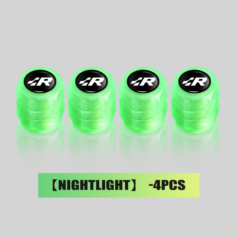 Emblems 4PCS Car Luminous Tire Valve Cap Fluorescent Night Glowing Decor For Volkswagen VW Passat B5 B5.5 2000- 2007 2008 2009 2 zf8