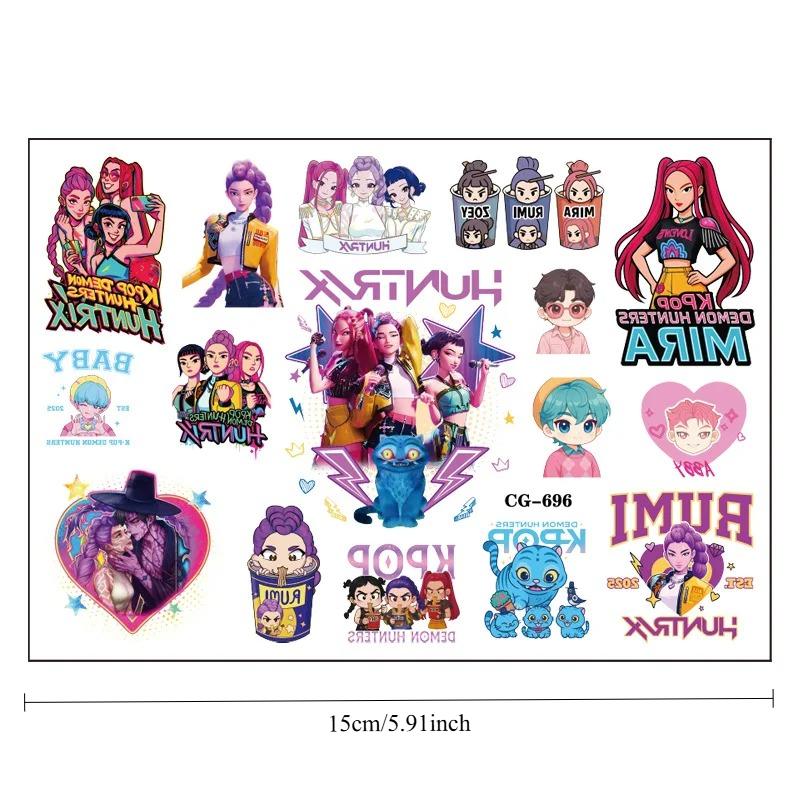 Bestseller Cartoon Lumi Temporary Tattoos Demon Style Cool Party Favors Cute Exquisite Fake Tattoo Stickers
