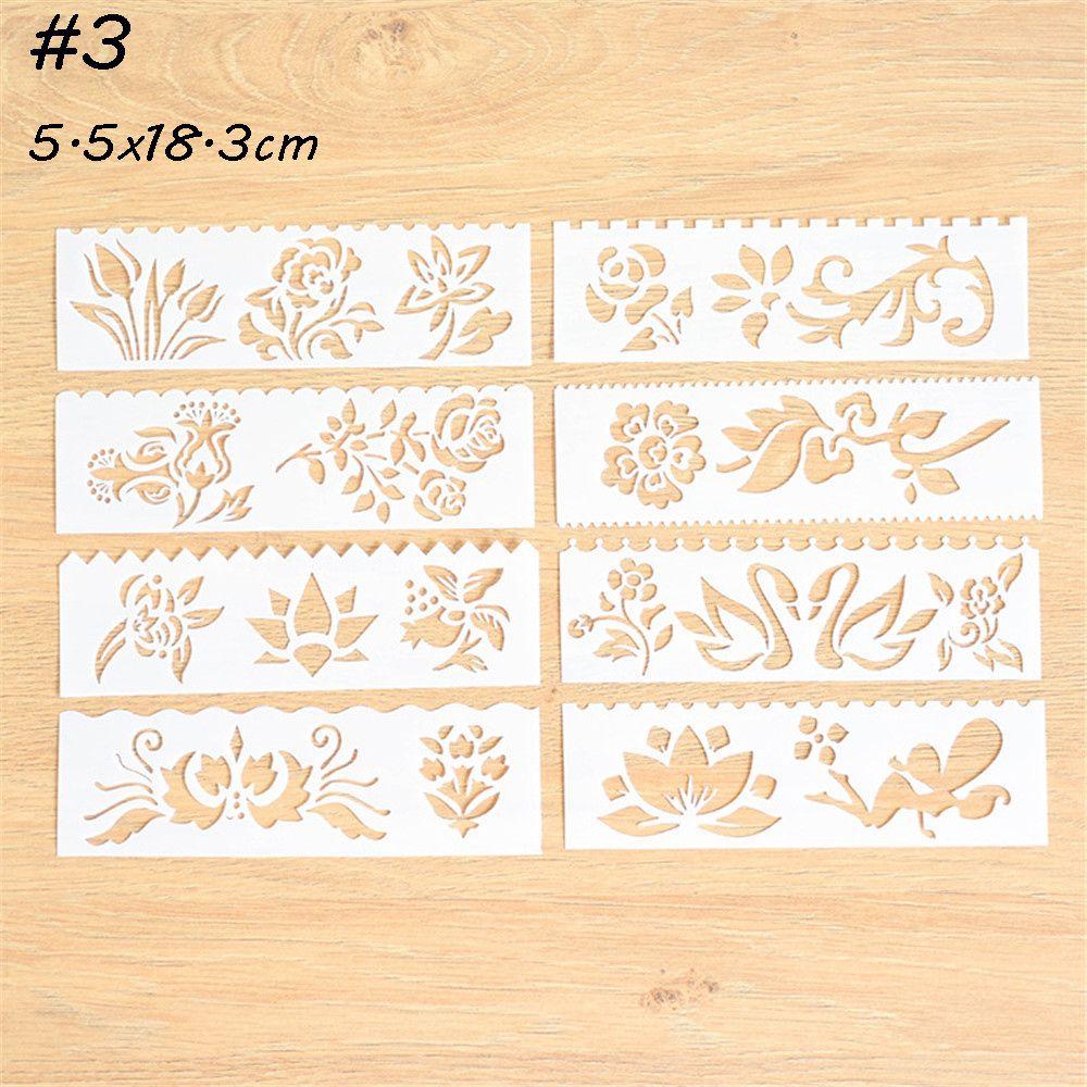 8pcs/set New DIY Craft Stamp Embossing PaintingTemplate Layering Stencils Scrapbooking Flower