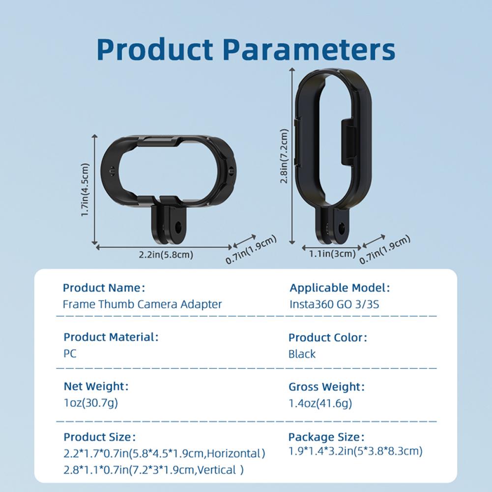 Защитный чехол-рамка для Insta360 GO 3/3S Thumb для Insta Go3 Long Screw Mount 360 Camer R5D5