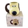 Super cute hand-painted master dog ceramic mug high value large capacity children's breakfast milk cup cartoon cup
