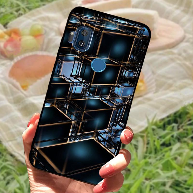 Чехол-бампер для Moto One Hyper, силиконовый, мягкий, с рисунком мрамора, черный, для Moto OneHyper, защитный