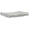 Storage Bed Frame Concrete Grey 180 x 200 cm Particleboard