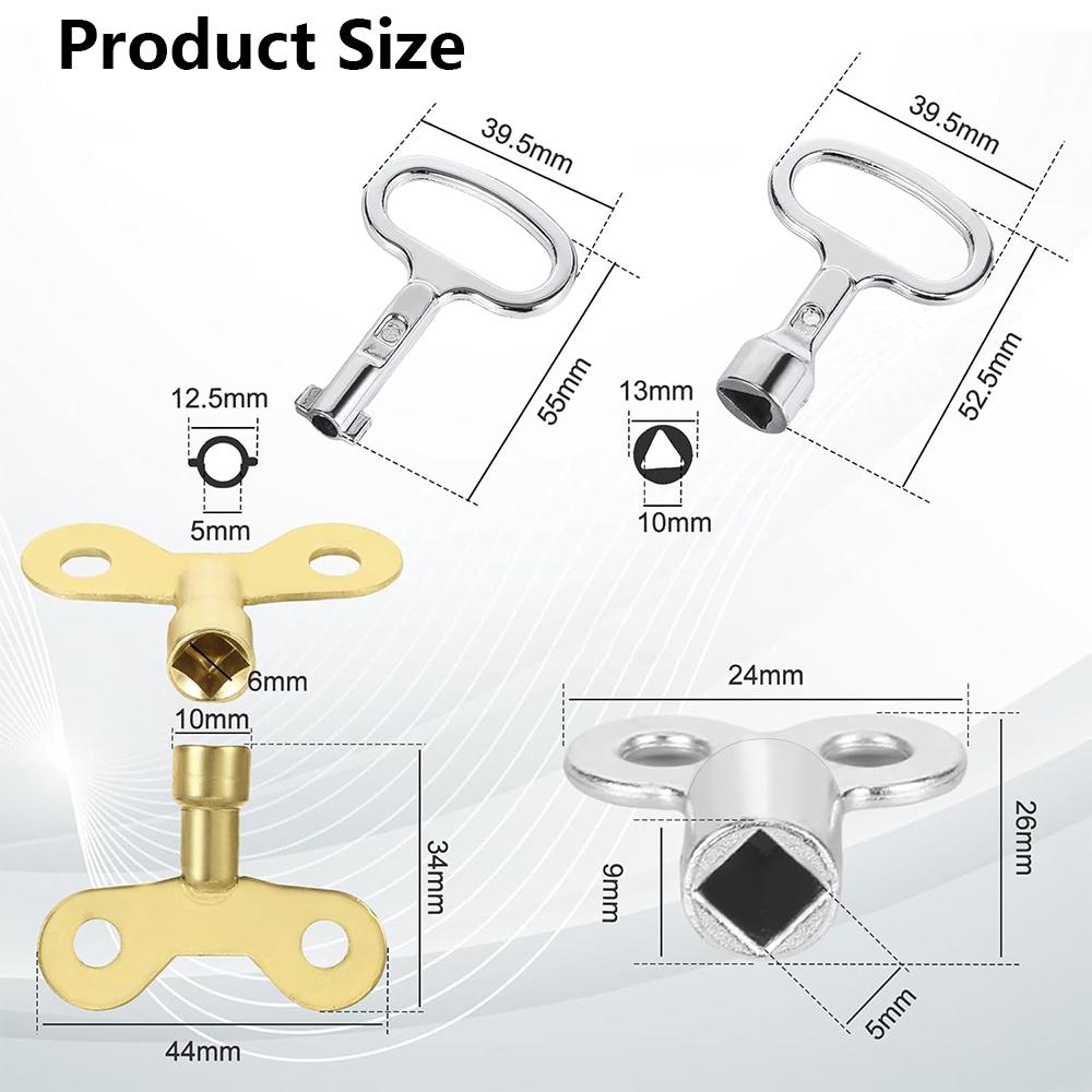 8 шт. Универсальный ключ для строительной техники для выпускных клапанов и кранов, распределительных коробок