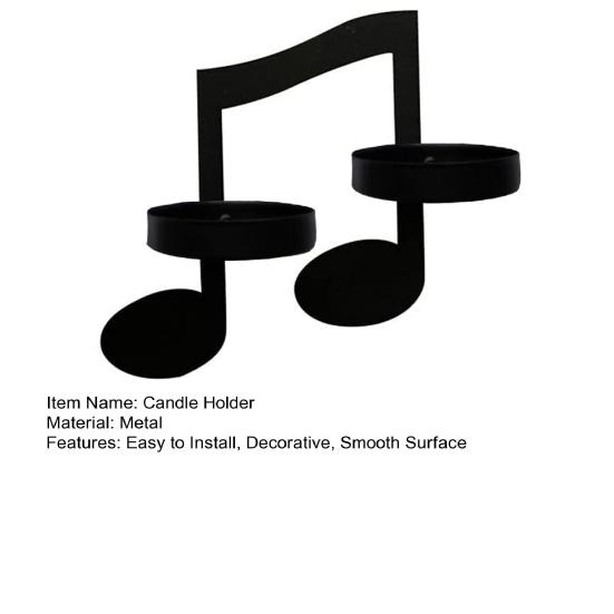 1 комплект, металлический музыкальный держатель для свечей, настенный креативный ручной работы в форме ключа, подставка для чая, подставка для дома