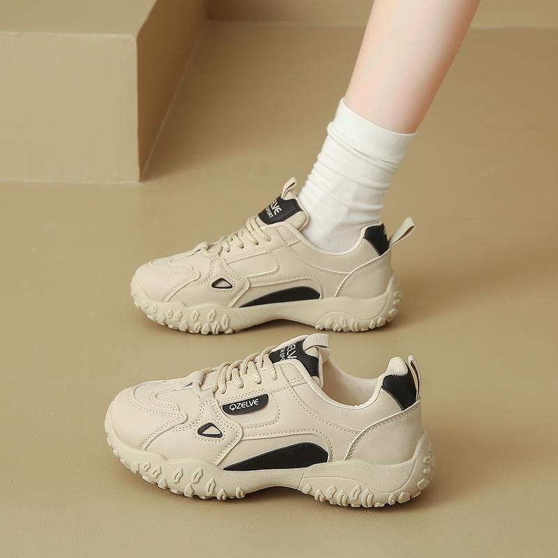 Модные кроссовки CRLAYDK для женщин на шнуровке, модная удобная обувь, повседневная кожаная женская обувь для ходьбы, кожаная обувь, нескользящие кроссовки