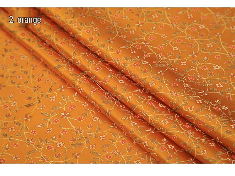 Парча Ткань из рисовых цветов Ханфу Нейлон для Свадебного Чехла Си Па и Ципао DIY