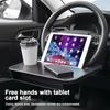 Portable Car Laptop Table for Eat Work Car Steering Wheel Dining Table Bracket Drink Food Coffee Tray Board Storage Board