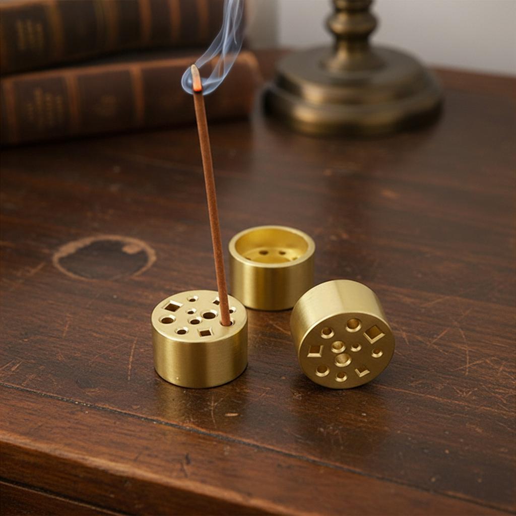 1/4 шт. 11 отверстий подставка для благовоний мини круглая сандаловая благовонная горелка металлическая основа молитва медитация креативный декор для дома офиса курильница