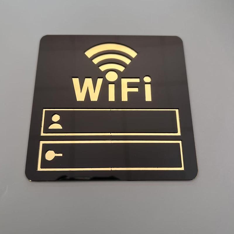 10 см Зеркальные наклейки на стену со знаком Wi-Fi, Перезаписываемые, для рукописного ввода, Учетная запись и пароль, 3D акриловые инструменты, Аксессуары