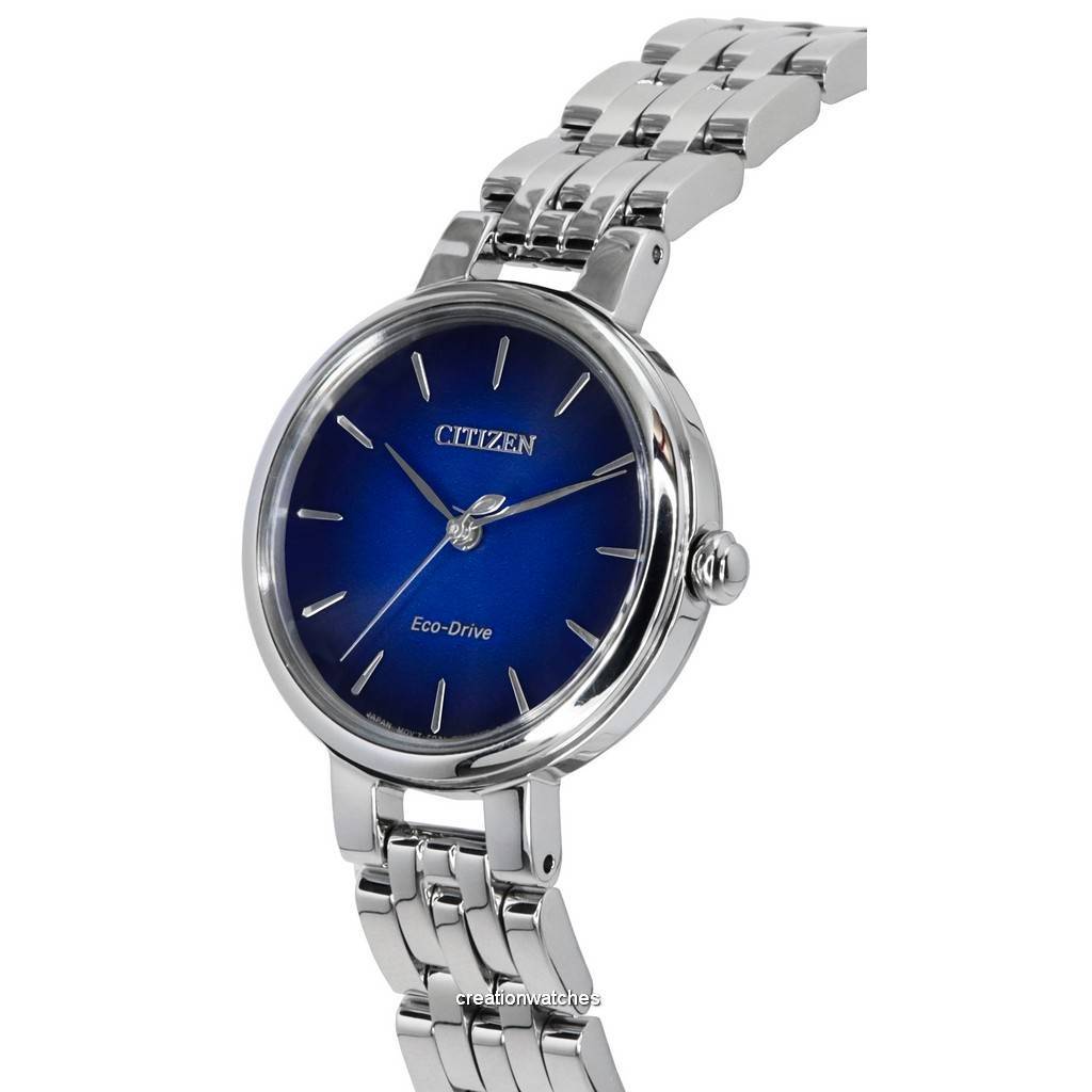 Citizen L Eco-Drive Stainless Steel Blue Dial EM0990-81L женские часы