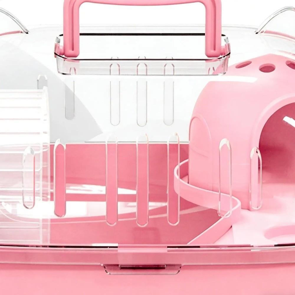 Transparent Cover Hamster Carrier Box Large Space Hamster Habitat Travel Hamster Cage Car Outing