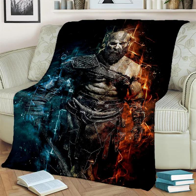 3D God of War Games Gamer Kratos HD одеяло, мягкое одеяло для дома, спальни, кровати, дивана, пикника, путешествия, офиса, одеяло, детское одеяло