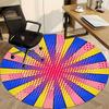 1pc Colorful Wheel Chair Carpet for Office, Round Polyester Mat, Indoor Decor for Office, Washable Non-slip Carpet yy251219132