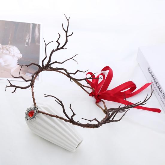 Повязка на голову с короной из цветов феи, регулируемый размер, диадема с лесным цветочным принтом для женщин и девочек, реквизит для косплея на Хэллоуин, свадьбу, фотосессию