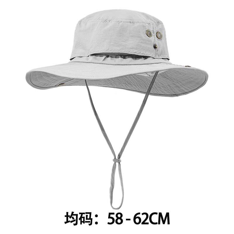 Summer Big Head Circumference Outdoor Mountaineering Hat Men's Anti-ultraviolet Big Eaves Sunshade Bucket Hat Women's Foldable Sunscreen Hat