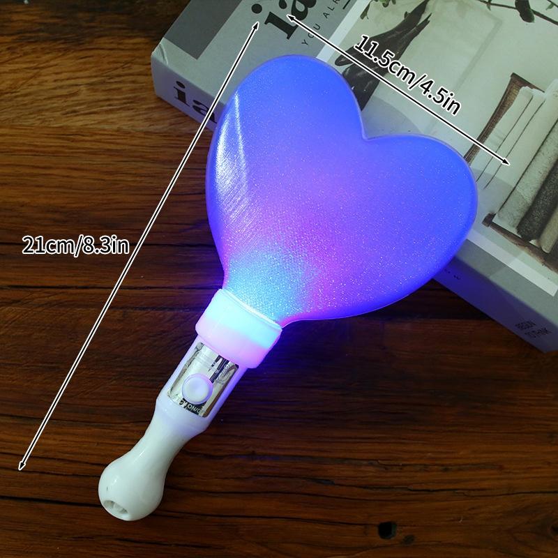 Heart Star Lightstick Kpop Glow Light Rods Concert Luminous Stick Idol Support Rods Flash Sticks Wedding Party Atmosphere Props