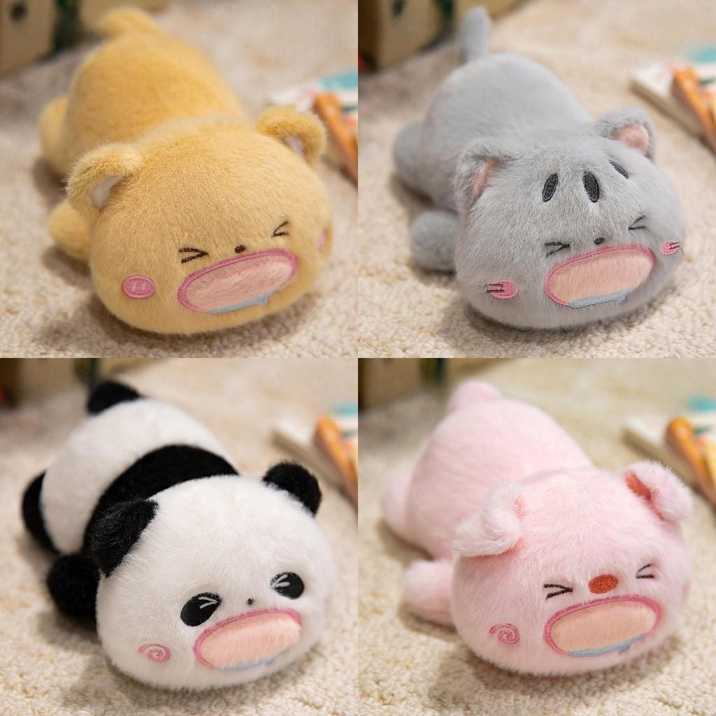 Pig Cat Panda Plushie Toy Cute Cotton Filling Kids Playtime Decoration Bedroom