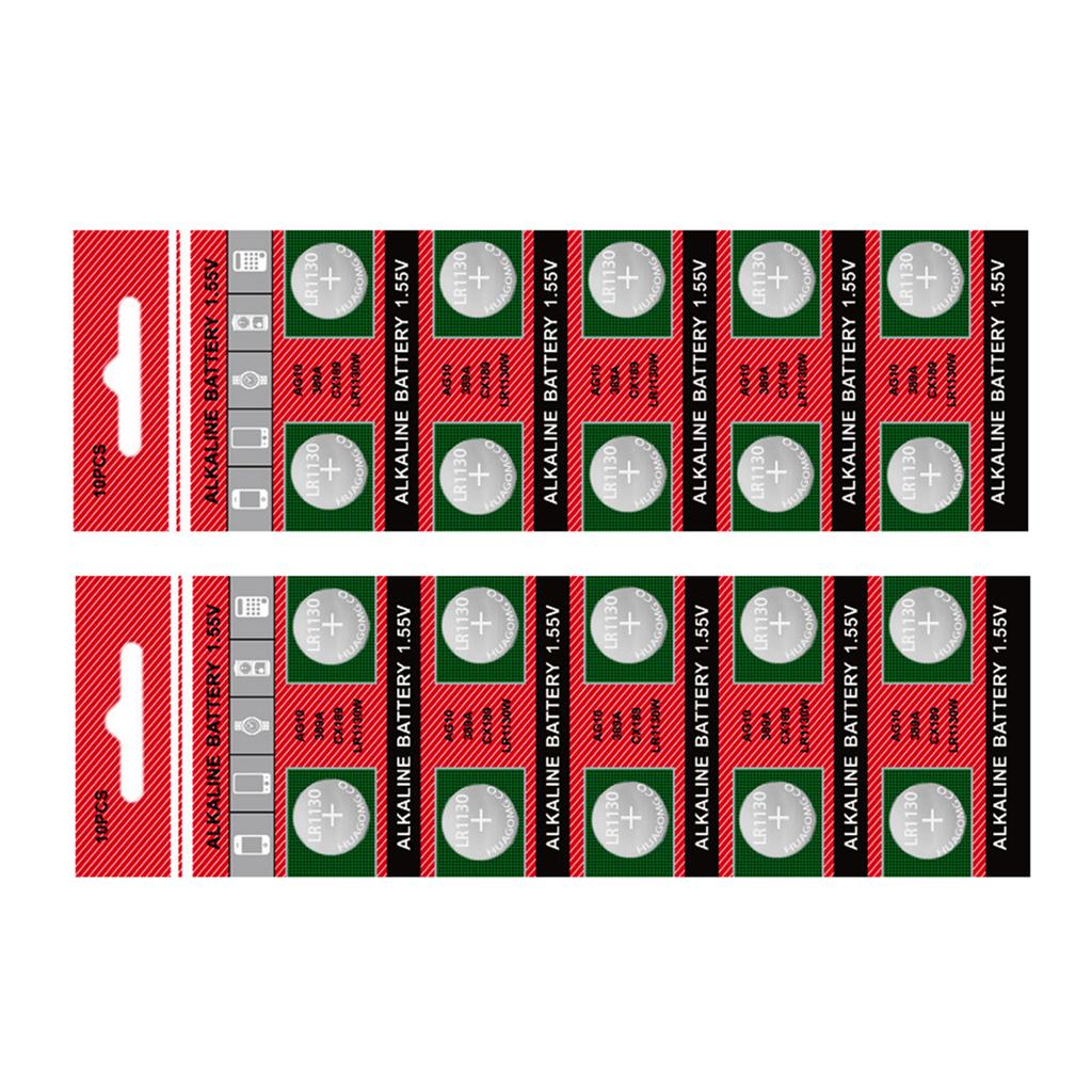 Pack of 10pcs/20pcs LR1130 Batteries Button Cell Battery for Long Terms Power for Watches and Key Fob Power Supplies
