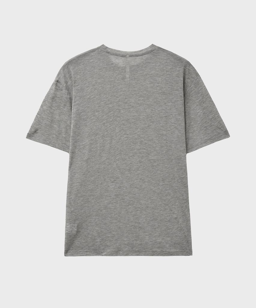 NOIRER FOR WOMAN Summer Wool Loose Fit T-Shirt (Melange Grey)
